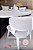 Conjunto Banco Califórnia 2,0m X 1,50m / Mesa Orgânica 1,40m X 0,90m em MDF branco com base em aço carbono branco / Duas cadeiras Eloise boucle - Imagem 2