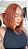 Peruca Lace Front Ruiva - Cabelo de Fibra Futura - Imagem 3