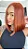 Peruca Lace Front Ruiva - Cabelo de Fibra Futura - Imagem 2