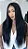 Peruca Lace Front - Cabelo de Fibra Futura Preto Natural - Imagem 2
