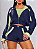 Casaco Fitness Feminino Âmbar Seven Ice Drop Cropped com Capuz Zíper Punhos com Dedeira e Recortes Contrastantes - Imagem 3