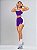 Conjunto Fitness Feminino Glossy Seven Micro Canelado Acetinado e Suplex Poliamida Maxx com Recortes em Contraste e Zero Transparência - Imagem 1