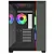 Gabinete Gamer Mid Tower Sem Fan Sem Fonte Ca-614b Tesseract RGB Preto Redragon - Imagem 4