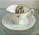 xícara de café com pires em porcelana (antiguidade / raridade / relíquia / antiquário) - Imagem 1