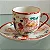xícara de café com pires em porcelana (antiguidade / raridade / relíquia / antiquário) - Imagem 1