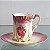xícara de café c pires em porcelana européia (antiguidade / raridade / relíquia / antiquário) - Imagem 1