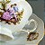xícara de café com pires em porcelana (antiguidade / raridade / relíquia / antiquário) - Imagem 2