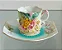 xícara de café com pires em porcelana (antiguidade / raridade / relíquia / antiquário) - Imagem 1