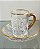 xícara de café com pires em cristal (antiguidade / raridade / relíquia / antiquário) - Imagem 1