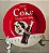 prato em porcelana coca cola (antiguidade / raridade / relíquia / antiquário) - Imagem 1