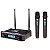 Microfone Uhf-600 Duplo De Mao Sem Fio Sauhf600Pro - Imagem 2