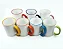 Caneca de Cerâmica Alça e Borda Colorida 325ml - Imagem 1