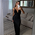 VESTIDO LONGO DRAPEADO AYLA PRETO - Imagem 1