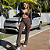 CONJUNTO CROPPED TRANSPASSADO E CALÇA FLARE MARROM - Imagem 1