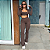 TRIJUNTO CROPPED CALÇA FLARE E JAQUETA MARROM - Imagem 2