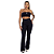 CONJUNTO TOP FAIXA E LEGGING FLARE PRETO - Imagem 1