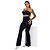 CONJUNTO TOP FAIXA E LEGGING FLARE PRETO - Imagem 2
