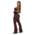 CONJUNTO TOP FAIXA E LEGGING FLARE MARROM - Imagem 2