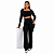 CONJUNTO CROPPED MANGA LONGA E LEGGING FLARE PRETO - Imagem 1