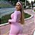 CONJUNTO CROPPED MANGA LONGA E LEGGING FLARE ROSA BEBÊ - Imagem 2