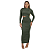 VESTIDO LIZ LONGO VERDE MILITAR - Imagem 1