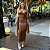 VESTIDO DÉBORA MIDI COURINO MARROM - Imagem 1