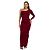 VESTIDO CALI LONGO MANGA ÚNICA MARSALA - Imagem 1
