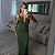 VESTIDO AYLA LONGO DRAPEADO VERDE MILITAR - Imagem 1