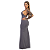 VESTIDO AYLA LONGO DRAPEADO CINZA - Imagem 2