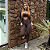 TRIO JAQUETA LONGA TOP E CALÇA LEGGING MARROM - Imagem 1