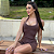CONJUNTO BLUSA FRENTE ÚNICA E SHORT COM BOLSO MARROM - Imagem 1