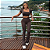 CONJUNTO TOP QUADRADO E CALÇA FLARE MARROM - Imagem 1