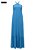 Vestido Longo Azul Viscose - Elegância e Conforto - Imagem 3