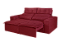 SOFA RETRATIL 1.95 BEATRIZ - TEC VERMELHO - Imagem 1