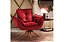 POLTRONA LUNA-PE GIRATORIO - VELUDO VERMELHO 3040/05 - Imagem 2