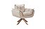 POLTRONA LUNA-PE GIRATORIO - VELUDO BEGE/3040-01 - Imagem 1