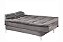 SOFA CAMA PARIS - PE CROMADO - CINZA LISO - Imagem 2