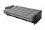 SOFA CAMA VIENA LINHO CINZA/2275 C/ KORINO PRETO/2238 LUXURY - Imagem 2