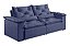 SOFA RETR GRECIA 195 - VEL AZUL - ESTOFAMART - Imagem 1