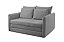 SOFA CAMA SF.4390 NORONHA VELUDO CINZA 526-BR P/COLCHAO - JC - Imagem 2