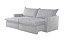 SOFA RETR BAURU 180CM S/CX LINHO CINZA/461 - EST TEIX - Imagem 1