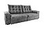 SOFA RETR APOLO 230CM VEL CINZA/ - FLASH ESTOFADOS - Imagem 1