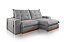 SOFA RETR DINAMARCA 250CM VEL CINZA/526 - JC ESTOF - Imagem 1