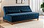 SOFA CAMA DUNA VELUDO AZUL - VIERO - Imagem 2