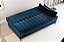 SOFA CAMA DUNA VELUDO AZUL - VIERO - Imagem 3