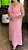 VESTIDO LONGO ROSA CREPE DUNA COM BOJO M - Imagem 1