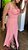 VESTIDO LONGO ROSA CREPE DUNA COM BOJO M - Imagem 3