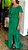 VESTIDO VISCOSE LONGO VERDE BANDEIRA M - Imagem 3