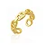 ANEL LUXURY AJUSTAVÉL BANHADO A OURO 18K - Imagem 3