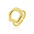 ANEL ABSTRATO CIRCULAR AJUSTAVEL BANHADO A OURO 18K - Imagem 3